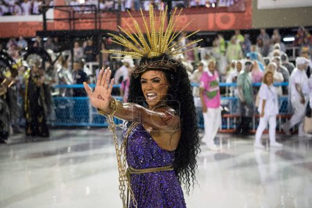Photo for Rio de Janeiro, Brazil - February 29, 2020: Evelyn Bastos. Rio Carnival 2020. Rio de Janeiro Carnival Champions Parade - Royalty Free Image