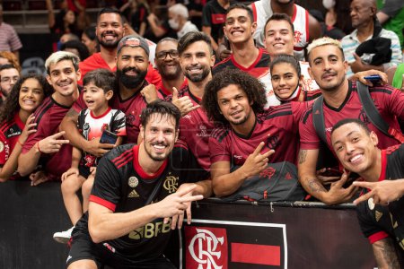 Foto de Rio de Janeiro, Rio de Janeiro, Brasil - 10 de diciembre de 2021: Flamengo x Boca Juniors - Legue Americas. - Imagen libre de derechos