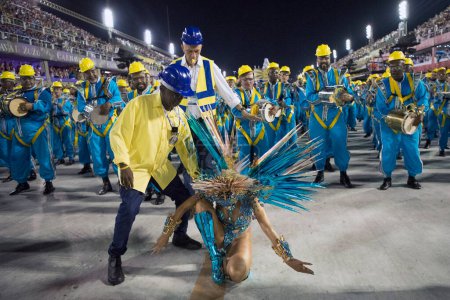 Photo for Rio de Janeiro, Brazil - February 24, 2020: Rio Carnival 2020. Parade of Samba Schools in Rio de Janeiro. - Royalty Free Image