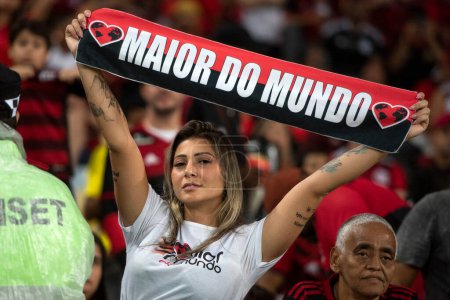 Foto de Rio de Janeiro (RJ), - 14.09.2022 - Partido entre Flamengo x Sao Paulo, semifinal de la Copa do Brasil en Maracana. - Imagen libre de derechos
