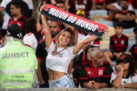 Foto de Rio de Janeiro (RJ), - 14.09.2022 - Partido entre Flamengo x Sao Paulo, semifinal de la Copa do Brasil en Maracana. - Imagen libre de derechos