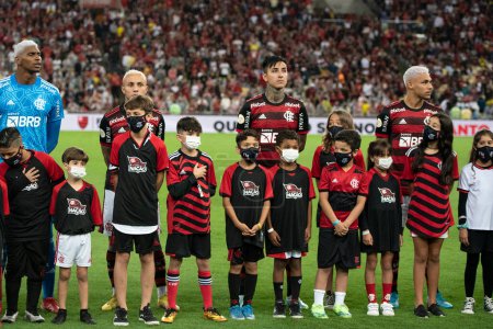 Photo for Rio de Janeiro, Rio de Janeiro, Brazil - November 02, 2022. Flamengo x Corinthians for the Brazilian Championship at the Maracana stadium. - Royalty Free Image