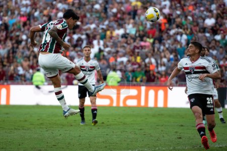 Téléchargez les photos : Rio de Janeiro (RJ), 05.11.2022 - Match entre Fluminense x Sao Paulo pour le championnat brésilien à Maracana. - en image libre de droit