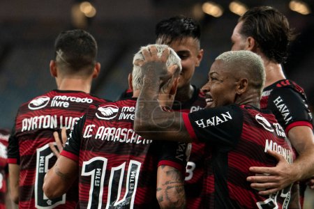 Téléchargez les photos : Rio de Janeiro (RJ), 25.10.2022 - Match entre Flamengo x Santos pour le Championnat du Brésil à Maracana - en image libre de droit