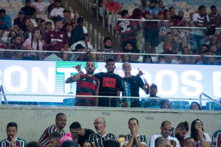 Foto de RIO DE JANEIRO, BRASIL - 16 de mayo de 2023. Fluminense vs Flamengo en el estadio Maracana - Imagen libre de derechos