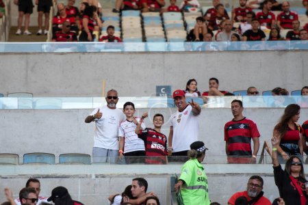 Foto de RIO DE JANEIRO - 01 JUNIO 2023: Partido entre Flamengo x Fluminense, 16ª ronda de Copa do Brasil en el estadio Maracana - Imagen libre de derechos