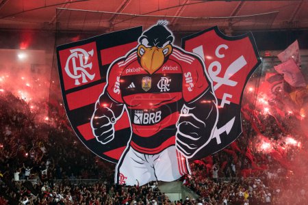 Foto de RIO DE JANEIRO - 01 JUNIO 2023: Partido entre Flamengo x Fluminense, 16ª ronda de Copa do Brasil en el estadio Maracana - Imagen libre de derechos
