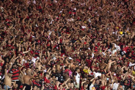 Foto de BRASIL, RIO DE JANEIRO - 08 DE JUNIO DE 2023; Partido entre Flamengo x Racing ARG para la quinta ronda del Grupo A de la Copa Libertadores en el estadio Maracana - Imagen libre de derechos