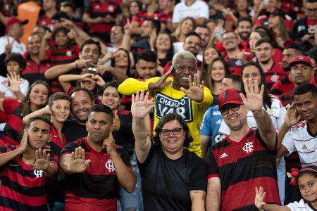 Téléchargez les photos : BRÉSIL, RIO DE JANEIRO - 08 JUIN 2023 ; Match entre Flamengo x Racing ARG pour le cinquième tour du Groupe A de la Copa Libertadores au stade Maracana - en image libre de droit