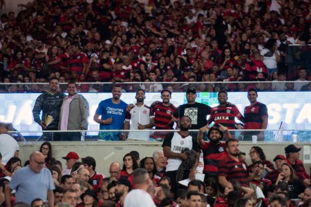 Photo for BRAZIL, RIO DE JANEIRO - 08TH JUNE, 2023; Match between Flamengo x Racing ARG for the fifth round of Group A of the Copa Libertadores at Maracana stadium - Royalty Free Image