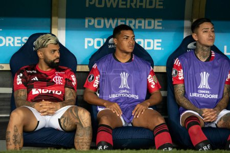 Photo for BRAZIL, RIO DE JANEIRO - 28TH JUNE, 2023: Match between Flamengo x Aucas EQU for the sixth round of Group A of Libertadores at Maracana stadium - Royalty Free Image