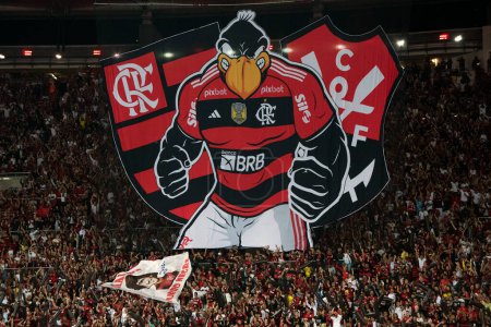 Photo for BRAZIL, RIO DE JANEIRO - 05TH JULY, 2023: Match between Flamengo x Athletico Pr, first round of the quarterfinals of the Copa do Brasil at Maracana stadium. - Royalty Free Image