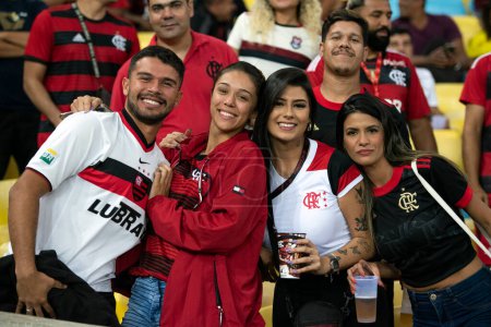 Photo for BRAZIL, RIO DE JANEIRO - 05TH JULY, 2023: Match between Flamengo x Athletico Pr, first round of the quarterfinals of the Copa do Brasil at Maracana stadium. - Royalty Free Image