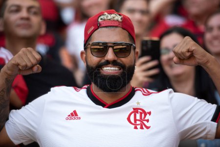 Foto de Rio de Janeiro (RJ), 07.16.2023 - Gabigol's Ssia. Partido entre Fluminense x Flamengo por el Campeonato de Brasil en Maracán. - Imagen libre de derechos