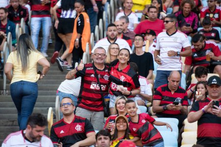 Téléchargez les photos : Rio de Janeiro (RJ), 22.07.2023 - Match entre Flamengo x Amrica-MG à Maracan pour le championnat brésilien. - en image libre de droit
