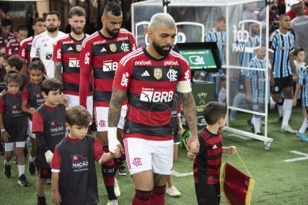 Photo for Rio de Janeiro (RJ), 16.08.2023 - Match between Flamengo x Gremio, second leg of the Copa do Brasil semifinal at Maracana. - Royalty Free Image