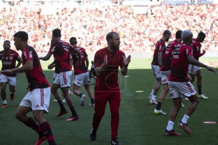 Photo for Rio de Janeiro (RJ) - 17.09.2023: Match between Flamengo x Sao Paulo at Maracana. First leg of the Copa do Brasil final. - Royalty Free Image