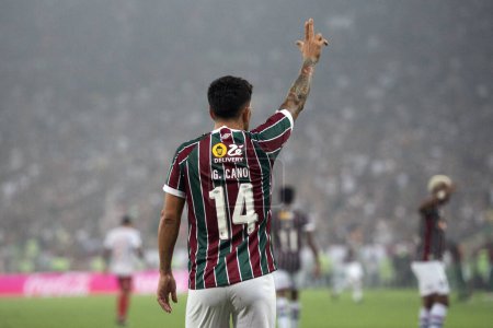 Téléchargez les photos : Rio de Janeiro (RJ), 27 / 09 / 2023 - Match entre Fluminense et Internacional, première étape de la demi-finale des Libertadores à Maracan. - en image libre de droit