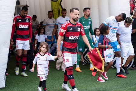 Téléchargez les photos : Rio de Janeiro (RJ), 30.09.2023 : Match entre Flamengo et Bahia pour le championnat brésilien à Maracan. - en image libre de droit
