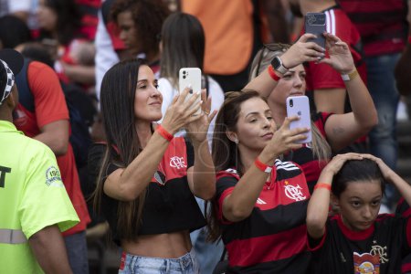 Photo for Rio de Janeiro (RJ), 30.09.2023: Match between Flamengo and Bahia for the Brazilian Championship at Maracan. - Royalty Free Image