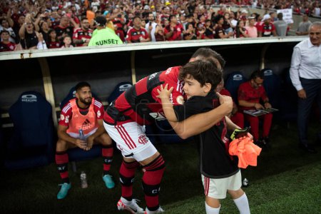 Photo for Rio de Janeiro, Rio de Janeiro, Brazil - November 11, 2023. Flamengo x Fluminense. Campeonato Brasileiro. - Royalty Free Image