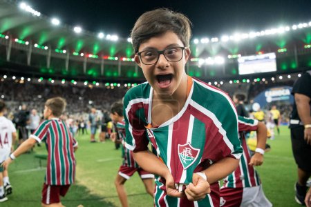 Téléchargez les photos : Rio de Janeiro (RJ), 14.02.2024 - Match entre Fluminense x Vasco pour le Campeonato Carioca à Maracan. - en image libre de droit