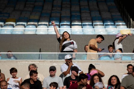Photo for Rio de Janeiro, Rio de Janeiro, Brazil - April 20, 2024. Fluminense x Vasco - Campeonato Brasileiro at Maracan Stadium. - Royalty Free Image
