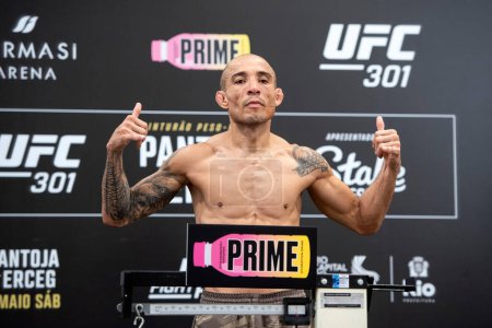 Foto de Rio de Janeiro (RJ), 03 / 05 / 2024 - UFC301: PESAGEM OFICIAL - Luchador Jose Aldo en el pesaje oficial de UFC 301 - PANTOJA x ERCEG en el hotel Windsor Marapendi. - Imagen libre de derechos