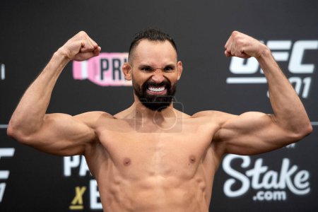 Foto de Rio de Janeiro (RJ), 03 / 05 / 2024 - UFC301: PESAGEM OFICIAL - Luchador Michel Pereira en el pesaje oficial de UFC 301 - PANTOJA x ERCEG en el hotel Windsor Marapendi. - Imagen libre de derechos