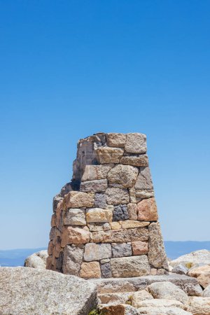 Photo for A spectacular view around the Cairn at the summit of Mt Kosciuszko on a clear summers day, in the Snowy Mountains, New South Wales, Australia - Royalty Free Image