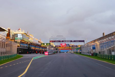 Téléchargez les photos : MELBOURNE, AUSTRALIE - 29 MARS : Atmosphère pré-course sur circuit au Grand Prix d'Australie de Formule 1 2023 le 29 mars 2023 - en image libre de droit