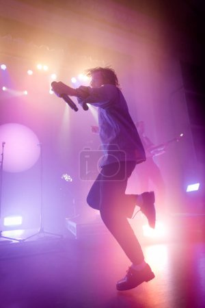 Photo for MELBOURNE, AUSTRALIA - MAY 5: Australian music group Holy Holy perform their Messed Up national tour at The Northcote Theatre on May 5 2023 in Melbourne, Australia - Royalty Free Image