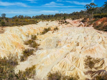Photo for Pink Cliffs Geological Reserve on a sunny day near Heathcote in Victoria, Australia - Royalty Free Image
