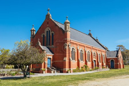 Photo for HEATHCOTE, AUSTRALIA - SEPTEMBER 23 2023: Early spring afternoon views of Mary Help of Christians Catholic Church in Victoria, Australia - Royalty Free Image