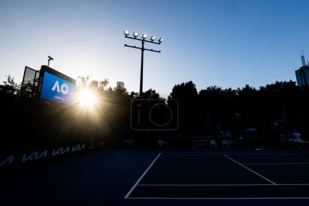 Photo for MELBOURNE, AUSTRALIA - JANUARY 11: Atmosphere ahead of the 2024 Australian Open at Melbourne Park on January 11, 2024 in Melbourne, Australia. - Royalty Free Image