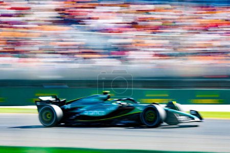 Photo for MELBOURNE, AUSTRALIA - MARCH 24: Fernando Alonso of Spain drives the Aston Martin AMR24 Mercedes during the 2024 Australian Grand Prix at Albert Park in Melbourne, Australia - Royalty Free Image