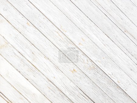 Background white wooden planks diagonal board texture Poster 644005522