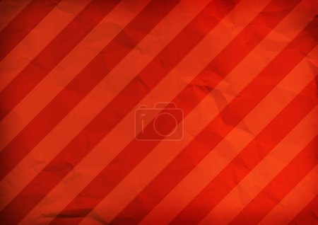 Photo for Red crumpled diagonal striped paper - Royalty Free Image