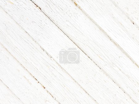 Photo for Diagonal white planks wood. Boards texture background. - Royalty Free Image