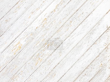 Photo for White wood diagonal planks texture boards background - Royalty Free Image