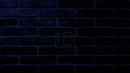 Photo for Dark spotlight brick wall  texture background. - Royalty Free Image