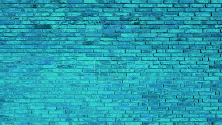 Photo for Vintage brick stone wall blue texture background - Royalty Free Image