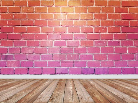 Photo for Empty room interior with vintage brick wall for background. - Royalty Free Image