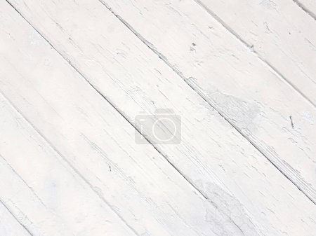 Photo for Diagonal white planks wood. Boards texture background. - Royalty Free Image
