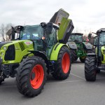 Castelnuovo don Bosco, Piedmont, Italy -11-27-2023- Exhibition of modern tractors and machinery for agriculture