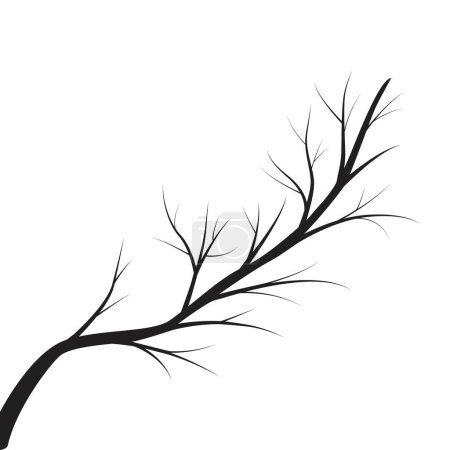 Ilustración de Bare branches and trunk of a cherry tree - Imagen libre de derechos