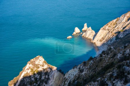 Photo for Beautiful rocky coast in blue Mediterranean sea - Royalty Free Image