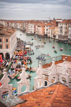 Photo for Grand Canal with gondolas in Venice city, Italy - Royalty Free Image