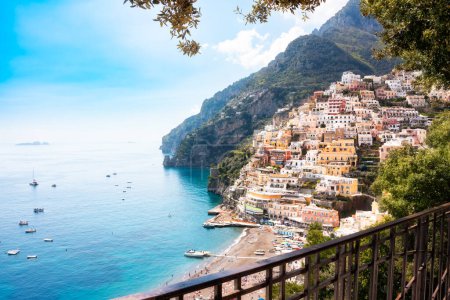 Photo for Positano town on Amalfi coast in southern Italy - Royalty Free Image