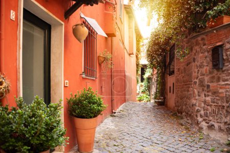 Photo for Picturesque narrow street of small town, Italy - Royalty Free Image
